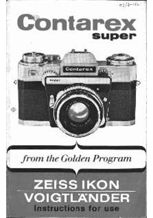 Zeiss Ikon Contarex Super manual. Camera Instructions.